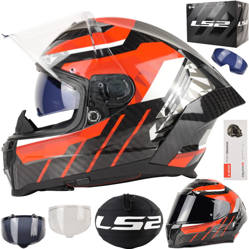 Kask LS2 FF807 Dragon Trax Red